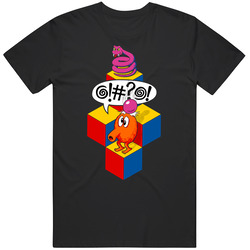 Q Bert Retro Cartoon Black MENS SIZE LARGE T Shirt Q Bert Retro Cartoon Black MENS SIZE LARGE T Shirt