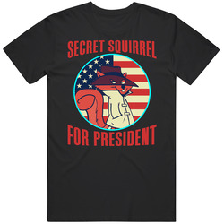 Secret Squirrel For President Spy Tv Fan Black MENS SIZE LARGE T Shirt Secret Squirrel For President Spy Tv Fan Black MENS SIZE LARGE T Shirt