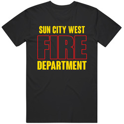 Sun City West Fire Department Personalized City Black MENS SIZE LARGE T Shirt Sun City West Fire Department Personalized City Black MENS SIZE LARGE T Shirt