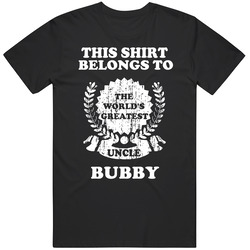 The Worlds Greatest Uncle Bubby Black MENS SIZE LARGE T Shirt The Worlds Greatest Uncle Bubby Black MENS SIZE LARGE T Shirt