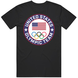 United States Usa Winter Olympic Team Pyeongchang 2018 Round Logo Black MENS SIZE LARGE T Shirt United States Usa Winter Olympic Team Pyeongchang 2018 Round Logo Black MENS SIZE LARGE T Shirt