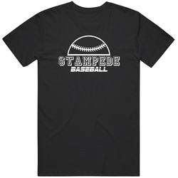 Stampede Baseball School Sports Team Supporter Black MENS SIZE LARGE T Shirt Stampede Baseball School Sports Team Supporter Black MENS SIZE LARGE T Shirt