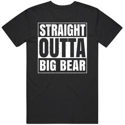 Straight Outta Big Bear California City Compton Parody Grunge Black MENS SIZE LARGE T Shirt Straight Outta Big Bear California City Compton Parody Grunge Black MENS SIZE LARGE T Shirt