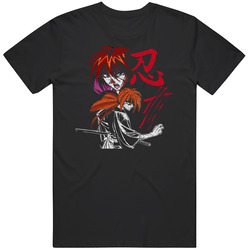 Rurouni Kenshin Manga Black MENS SIZE LARGE T Shirt Rurouni Kenshin Manga Black MENS SIZE LARGE T Shirt