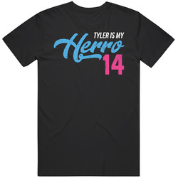 Tyler Is My Herro Miami Basketball Player Fan Black MENS SIZE LARGE T Shirt Tyler Is My Herro Miami Basketball Player Fan Black MENS SIZE LARGE T Shirt