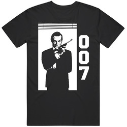 James Bond Secret Agent Retro Sean Connery Black MENS SIZE LARGE T Shirt James Bond Secret Agent Retro Sean Connery Black MENS SIZE LARGE T Shirt