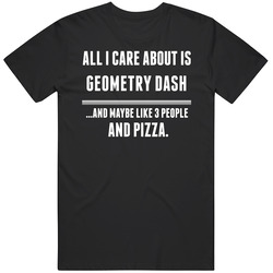 Geometry Dash All I Care About Is Video Game Fan Black MENS SIZE LARGE T Shirt Geometry Dash All I Care About Is Video Game Fan Black MENS SIZE LARGE T Shirt