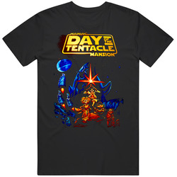 Day Of The Tentacle Video Game Gamer Black MENS SIZE LARGE T Shirt