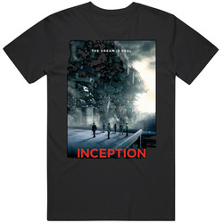 Inception Action Thriller Movie 2010 Black MENS SIZE LARGE T Shirt