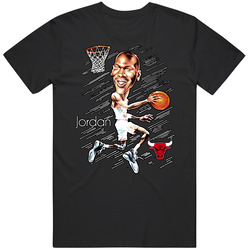 Michael Jordan Retro Basketball Caricature Black MENS SIZE LARGE T Shirt Michael Jordan Retro Basketball Caricature Black MENS SIZE LARGE T Shirt