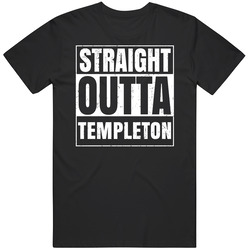 Straight Outta Templeton California City Compton Parody Grunge Black MENS SIZE LARGE T Shirt Straight Outta Templeton California City Compton Parody Grunge Black MENS SIZE LARGE T Shirt
