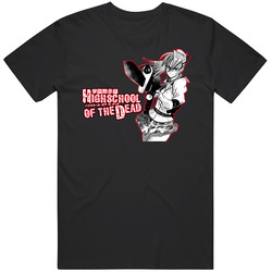 Highschool Of The Dead Anime Black MENS SIZE LARGE T Shirt Highschool Of The Dead Anime Black MENS SIZE LARGE T Shirt