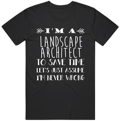 Landscape Architect To Save Time Occupation Black MENS SIZE LARGE T Shirt Landscape Architect To Save Time Occupation Black MENS SIZE LARGE T Shirt