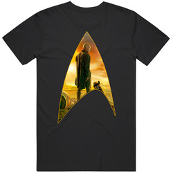 Star Trek Picard Tv Show Fan Black MENS SIZE LARGE T Shirt