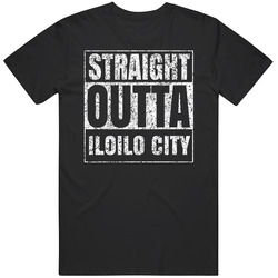 Straight Outta Iloilo City Philippines Distressed Look City Grunge Cool Black MENS SIZE LARGE T Shirt Straight Outta Iloilo City Philippines Distressed Look City Grunge Cool Black MENS SIZE LARGE T Shirt