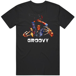 Evil Dead Cult Horror Film Groovy Quote Black MENS SIZE LARGE T Shirt