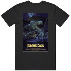 Jurassic Park Vintage T Rex 1993 Black MENS SIZE LARGE T Shirt