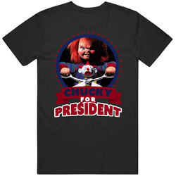 Chucky For President Greatest Villains Black MENS SIZE LARGE T Shirt Chucky For President Greatest Villains Black MENS SIZE LARGE T Shirt