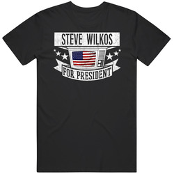 Steve Wilkos For President Talk Show Host Celeb Fan Black MENS SIZE LARGE T Shirt Steve Wilkos For President Talk Show Host Celeb Fan Black MENS SIZE LARGE T Shirt
