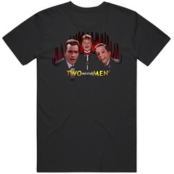 Two And A Half Men Charlie Sheen Black MENS SIZE LARGE T Shirt