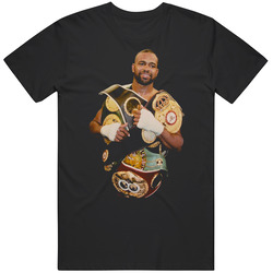 Roy Jones Junior With Title Belts Boxing Legend Fan Black MENS SIZE LARGE T Shirt Roy Jones Junior With Title Belts Boxing Legend Fan Black MENS SIZE LARGE T Shirt