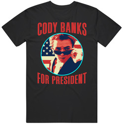 Agent Cody Banks For President Spy Tv Fan Black MENS SIZE LARGE T Shirt