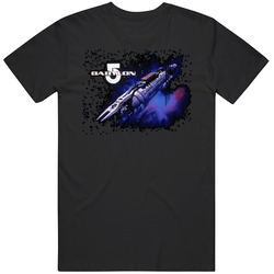 Babylon 5 Sci Fi Cult Tv Show Black MENS SIZE LARGE T Shirt