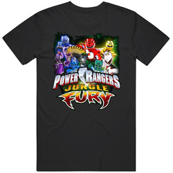 Power Rangers Jungle Fury Tv Show Black MENS SIZE LARGE T Shirt Power Rangers Jungle Fury Tv Show Black MENS SIZE LARGE T Shirt