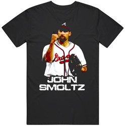 John Smoltz Baseball Player Sports Black MENS SIZE LARGE T Shirt John Smoltz Baseball Player Sports Black MENS SIZE LARGE T Shirt