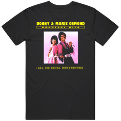 Donnie And Marie Osmond Retro Album Cover Black MENS SIZE LARGE T Shirt Donnie And Marie Osmond Retro Album Cover Black MENS SIZE LARGE T Shirt