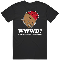 Waynehead What Would Do 90s Black Kids Tv Show Cartoon Black MENS SIZE LARGE T Shirt