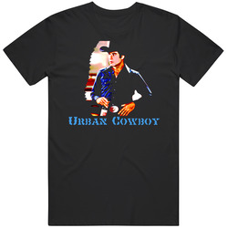 Urban Cowboy Movie 80's Travolta Black MENS SIZE LARGE T Shirt Urban Cowboy Movie 80's Travolta Black MENS SIZE LARGE T Shirt
