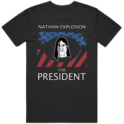 Nathan Explosion For President Metalocalypse Movie Black MENS SIZE LARGE T Shirt Nathan Explosion For President Metalocalypse Movie Black MENS SIZE LARGE T Shirt