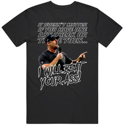 I Will Beat Your Ass Dan Campbell Black Black MENS SIZE LARGE T Shirt I Will Beat Your Ass Dan Campbell Black Black MENS SIZE LARGE T Shirt