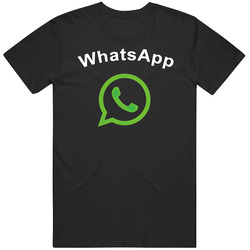 Whatsapp Social Media Mobile Messaging App Black MENS SIZE LARGE T Shirt Whatsapp Social Media Mobile Messaging App Black MENS SIZE LARGE T Shirt