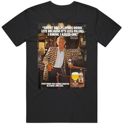 Bob Uecker Miller Funny Baseball Memory Black MENS SIZE LARGE T Shirt