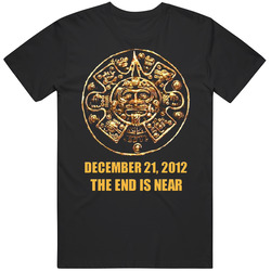 2012 December 21 Mayan Calendar End Is Near Black MENS SIZE LARGE T Shirt 2012 December 21 Mayan Calendar End Is Near Black MENS SIZE LARGE T Shirt
