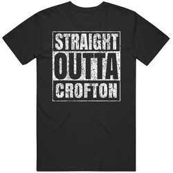 Straight Outta Crofton Distressed Look City Grunge Cool Black MENS SIZE LARGE T Shirt Straight Outta Crofton Distressed Look City Grunge Cool Black MENS SIZE LARGE T Shirt
