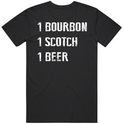 Funny Drinking Partying 1 One Bourbon Scotch Beer Black MENS SIZE LARGE T Shirt Funny Drinking Partying 1 One Bourbon Scotch Beer Black MENS SIZE LARGE T Shirt