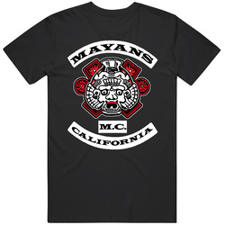 Soa Mayans Mc Logo California Black MENS SIZE LARGE T Shirt Soa Mayans Mc Logo California Black MENS SIZE LARGE T Shirt