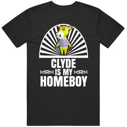 Clyde Is My Homeboy Animal Crossing New Horizons Character Video Game Fan Black MENS SIZE LARGE T Shirt