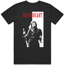 Braveheart Mel Gibson Black MENS SIZE LARGE T Shirt Braveheart Mel Gibson Black MENS SIZE LARGE T Shirt
