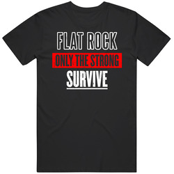 Flat Rock Michigan Only The Strong Survive Funny City Black MENS SIZE LARGE T Shirt Flat Rock Michigan Only The Strong Survive Funny City Black MENS SIZE LARGE T Shirt