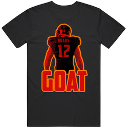 Tom Brady Jersey Back Goat Tampa Bay Football Black MENS SIZE LARGE T Shirt Tom Brady Jersey Back Goat Tampa Bay Football Black MENS SIZE LARGE T Shirt