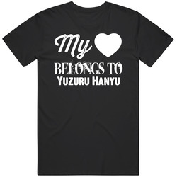 Yuzuru Hanyu Heart Belongs To Team Japan Pyeongchang 2018 Fan Black MENS SIZE LARGE T Shirt Yuzuru Hanyu Heart Belongs To Team Japan Pyeongchang 2018 Fan Black MENS SIZE LARGE T Shirt