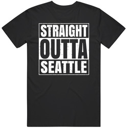 Straight Outta Seattle Washington City Compton Parody Grunge Black MENS SIZE LARGE T Shirt Straight Outta Seattle Washington City Compton Parody Grunge Black MENS SIZE LARGE T Shirt