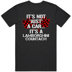 Lamborghini Countach Not Just A Car Funny Car Lovers Black MENS SIZE LARGE T Shirt