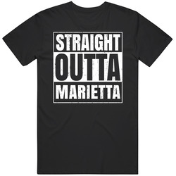 Straight Outta Marietta Georgia City Compton Parody Grunge Black MENS SIZE LARGE T Shirt Straight Outta Marietta Georgia City Compton Parody Grunge Black MENS SIZE LARGE T Shirt