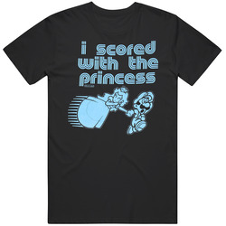 I Scored With The Princess Super Mario Gamer Funny Black MENS SIZE LARGE T Shirt I Scored With The Princess Super Mario Gamer Funny Black MENS SIZE LARGE T Shirt