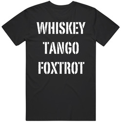 Whisky Tango Foxtrot Military Marine Black MENS SIZE LARGE T Shirt Whisky Tango Foxtrot Military Marine Black MENS SIZE LARGE T Shirt